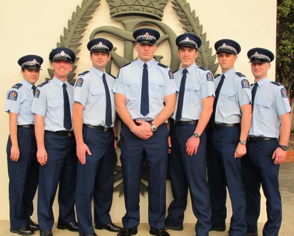 Graduates from The Royal New Zealand Police College in Wing 262